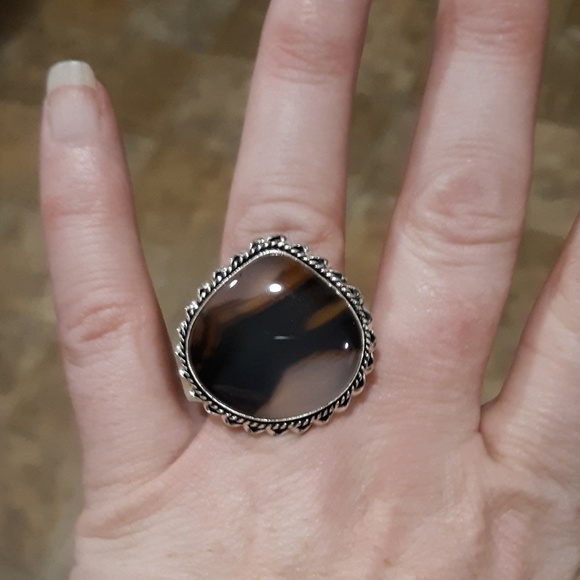 New Montana Agate 925 Silver Ring. - Picture 4 of 5